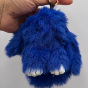 Blue Furry Keychain
